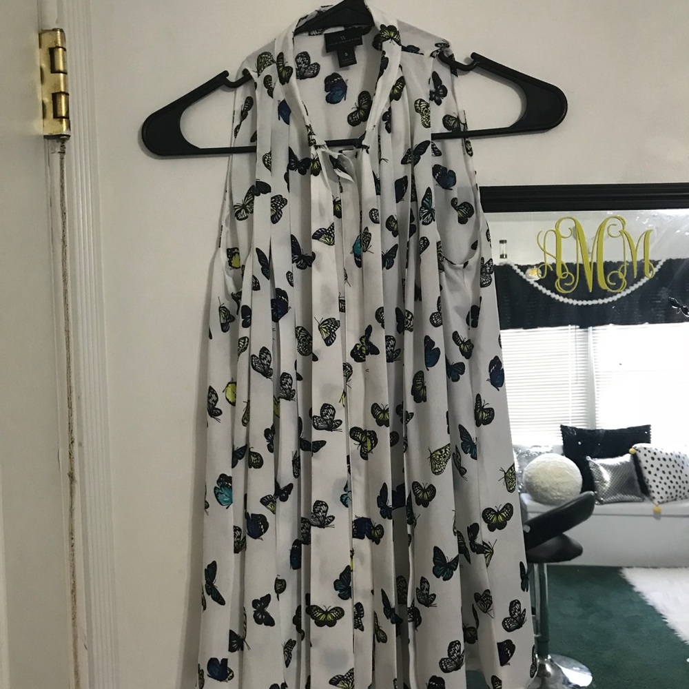 butterfly sleeveless tunic